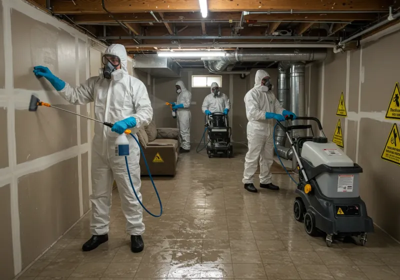 Basement Moisture Removal and Structural Drying process in Citrus Hills, FL